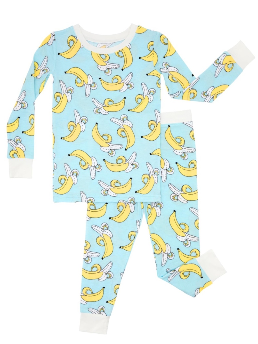 Little Sleepies Lunluxe Kids Blue Banana Print Pajama Set 7/8